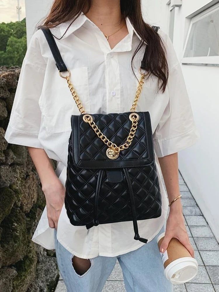 PU Leather Backpack Bags for Women School Girls