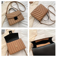 Solid Leather Women's Bag Crossbody Shoulder Bags For Ladies Handbag Purse