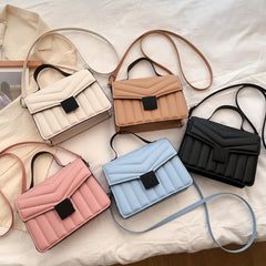 Solid Leather Women's Bag Crossbody Shoulder Bags For Ladies Handbag Purse