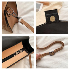 Solid Leather Women's Bag Crossbody Shoulder Bags For Ladies Handbag Purse