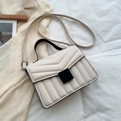 Solid Leather Women's Bag Crossbody Shoulder Bags For Ladies Handbag Purse
