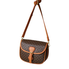 Women's Half Round Saddle Crossbody Bag Retro Shoulder Satchel
