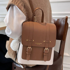 Women Leather Travel Backpack Sac A Dos Small School Bags for Teenage Girls