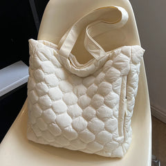 Quilted Casual Hand Bags Large Capacity Winter Top-handle Bag Cotton-Padded