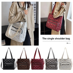 Quilted Cotton-Padded Bag Nylon Ladies Crossbody Bag