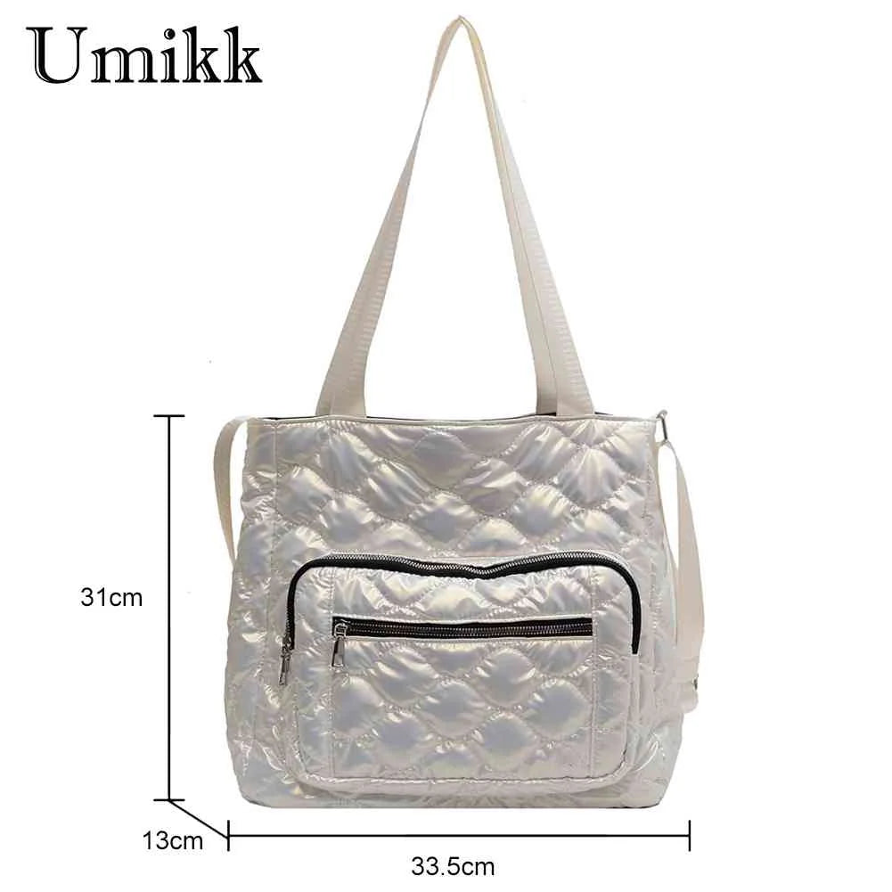 Quilted Cotton-Padded Crossbody Bag Waterproof Winter