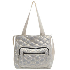 Quilted Ladies Crossbody Bag Nylon Waterproof Shoulder Bag for Travel