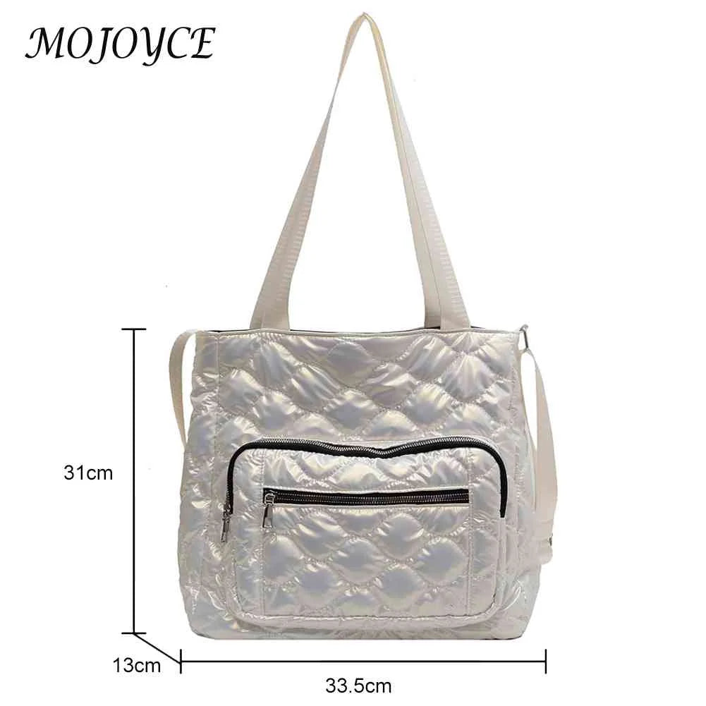 Quilted Ladies Crossbody Bag Nylon Waterproof Soft Warm Shoulder Bag