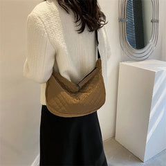 Quilted Ladies Shoulder Bags Autumn Winter Commute Bags Nylon Casual