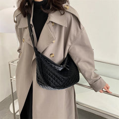 Quilted Ladies Shoulder Bags Autumn Winter Commute Bags Nylon Casual