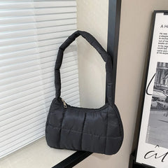 Quilted Ladies Handbags Shoulder Bags Women Hand Bags Winter Solid Soft Shopping