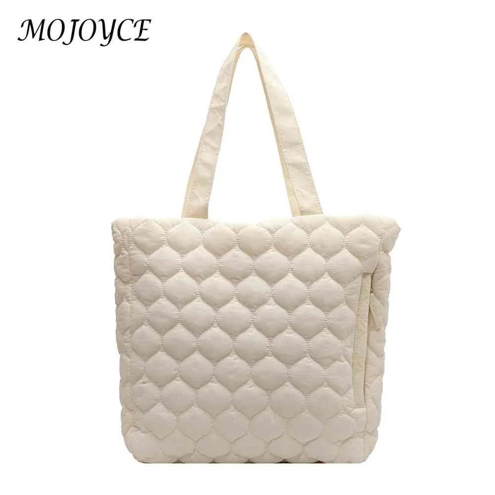 Quilted Ladies Shopper Bag Large Capacity Winter Underarm Bag
