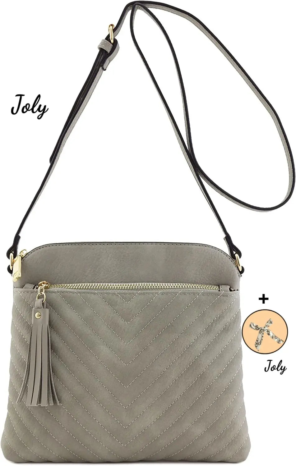 Quilted Crossbody Bag with Tassel