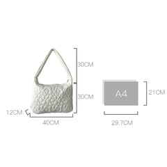 Quilted Messenger Bag Large Capacity Crossbody Bag