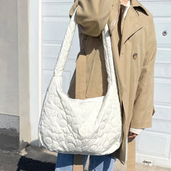 Quilted Messenger Bag Large Capacity Crossbody Bag