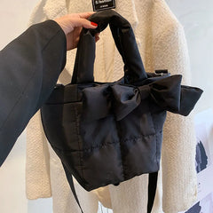 Quilted Plaid Shoulder Bag Female Oxford Cloth Crossbody Bag