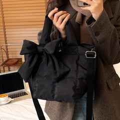 Quilted Plaid Shoulder Bag Female Oxford Cloth Crossbody Bag