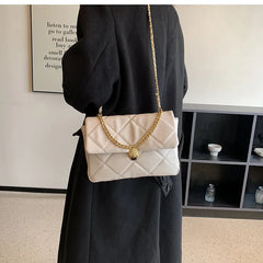 Quilted Crossbody Bag Women Casual Shoulder PU Leather Plaid Messenger