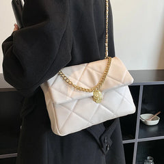 Quilted Crossbody Bag Women Casual Shoulder PU Leather Plaid Messenger