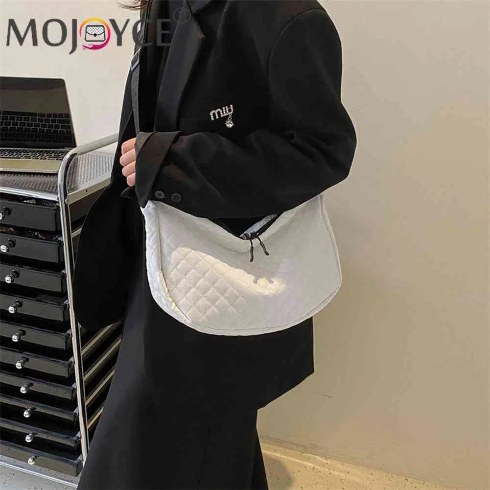 Quilted Crossbody Bag Autumn Winter Nylon Female Portable Adjustable