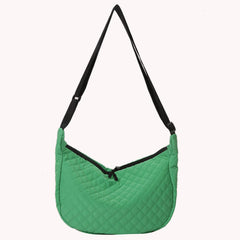 Quilted Women Crossbody Bag Autumn Winter Messenger Bag Nylon Female Casual Soft