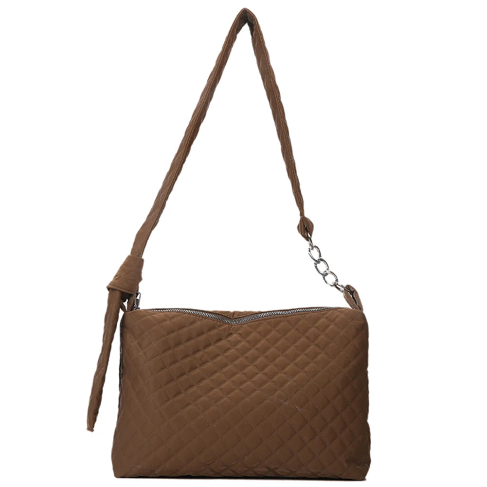 Quilted Women Shoulder Bags Nylon Cotton Ladies Handbags