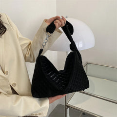 Quilted Women Shoulder Bags Nylon Cotton Ladies Handbags