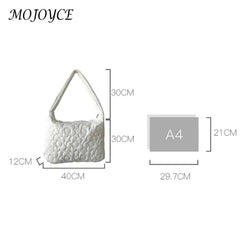 Quilted Women Tote Handbag Large Capacity Pleated Bubble Women Tote Bags