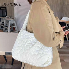 Quilted Women Tote Handbag Large Capacity Pleated Bubble Women Tote Bags