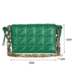 Quilting PU Leather Crossbody Bag for Women Summer Travel Trends Shoulder Bag