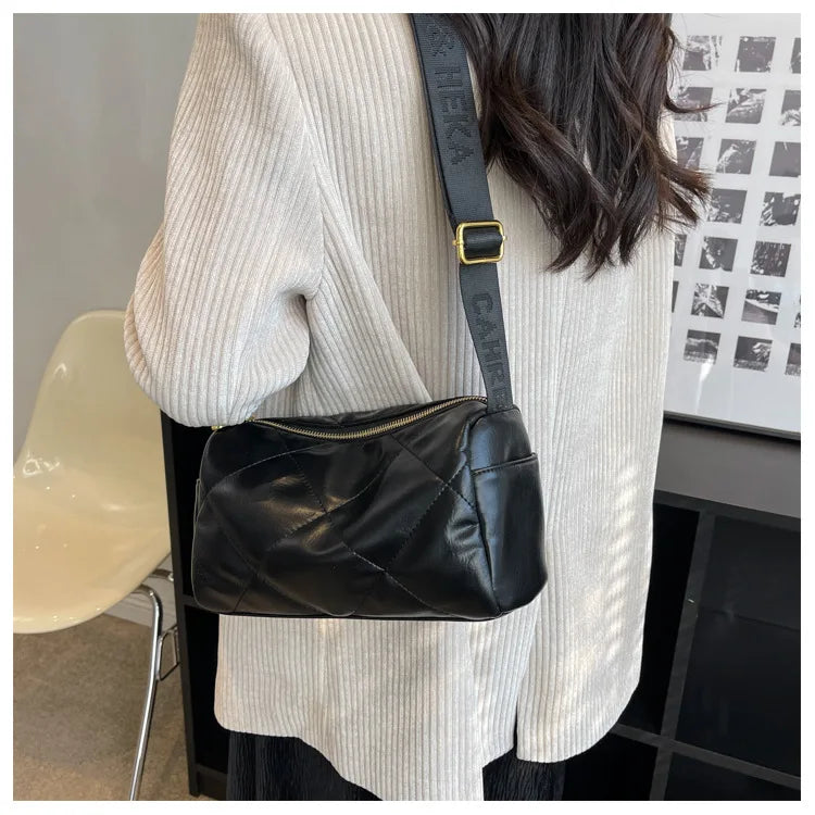 Quilting Padded Women Handbag Cotton Space Boston Bags for Women