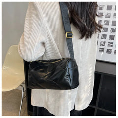 Quilting Padded Women Handbag Cotton Space Boston Bags for Women