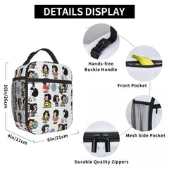 Quino Mafada Manga Lunch Bag Women Argentina Cartoon Cooler Bento Box
