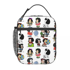 Quino Mafada Manga Lunch Bag Women Argentina Cartoon Cooler Bento Box