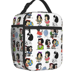 Quino Mafada Manga Lunch Bag Women Argentina Cartoon Cooler Bento Box
