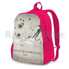 Outdoor Hiking Backpack Waterproof Camping Travel Vintage Book
