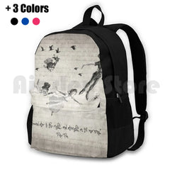 Outdoor Hiking Backpack Waterproof Camping Travel Vintage Book