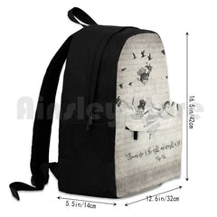 Outdoor Hiking Backpack Waterproof Camping Travel Vintage Book
