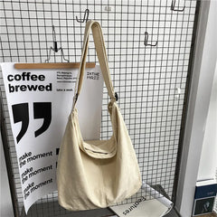 Canvas Messenger Bag Large Capacity Student Shoulder Casual Shopping