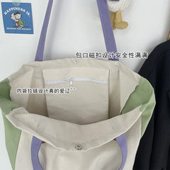 Qyahlybz Canvas Shoulder Bags Large Capacity Tote Bag