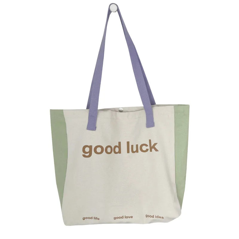 Qyahlybz Canvas Shoulder Bags Large Capacity Tote Bag