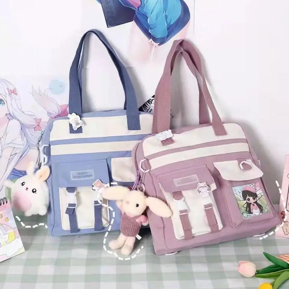 Canvas Female School Bags Women's Handbags Large Capacity