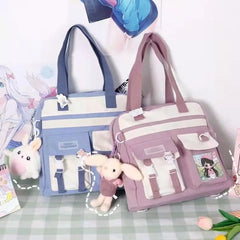 Canvas Female School Bags Women's Handbags Large Capacity