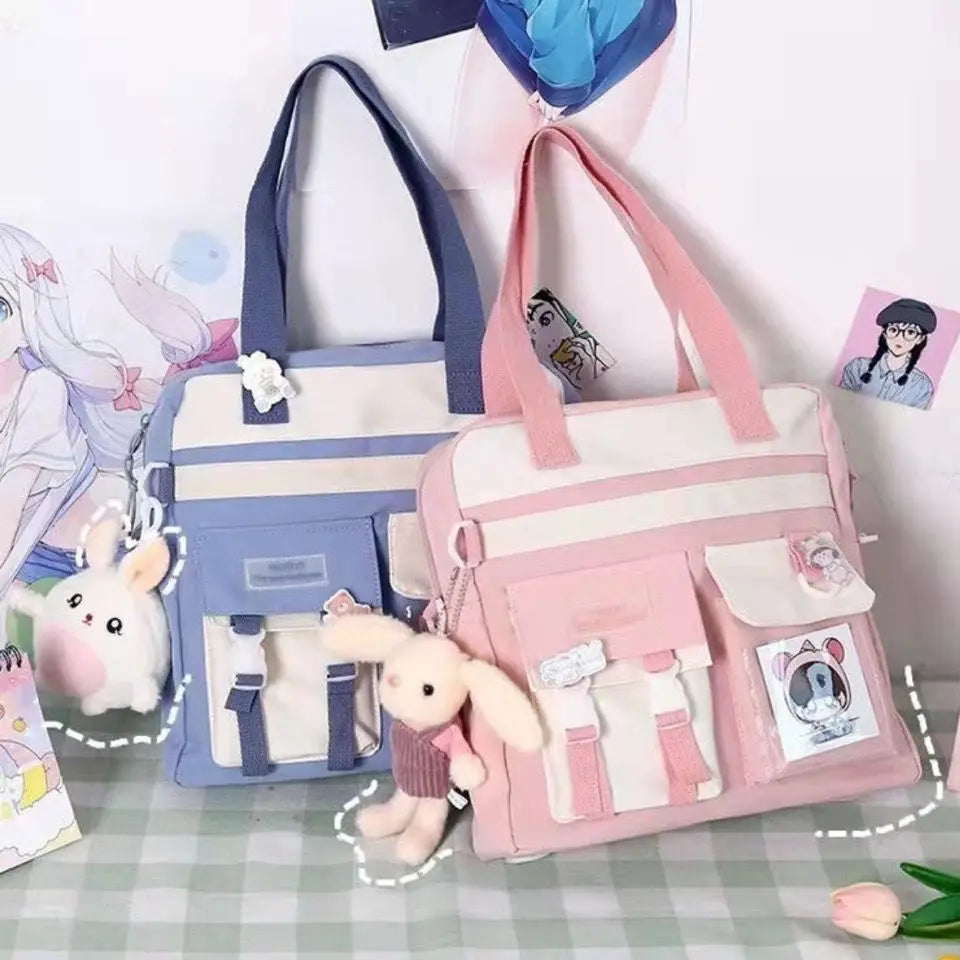 Canvas Female School Bags Women's Handbags Large Capacity