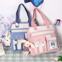 Canvas Female School Bags Women's Handbags Large Capacity