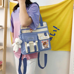 Canvas Female School Bags Women's Handbags Large Capacity