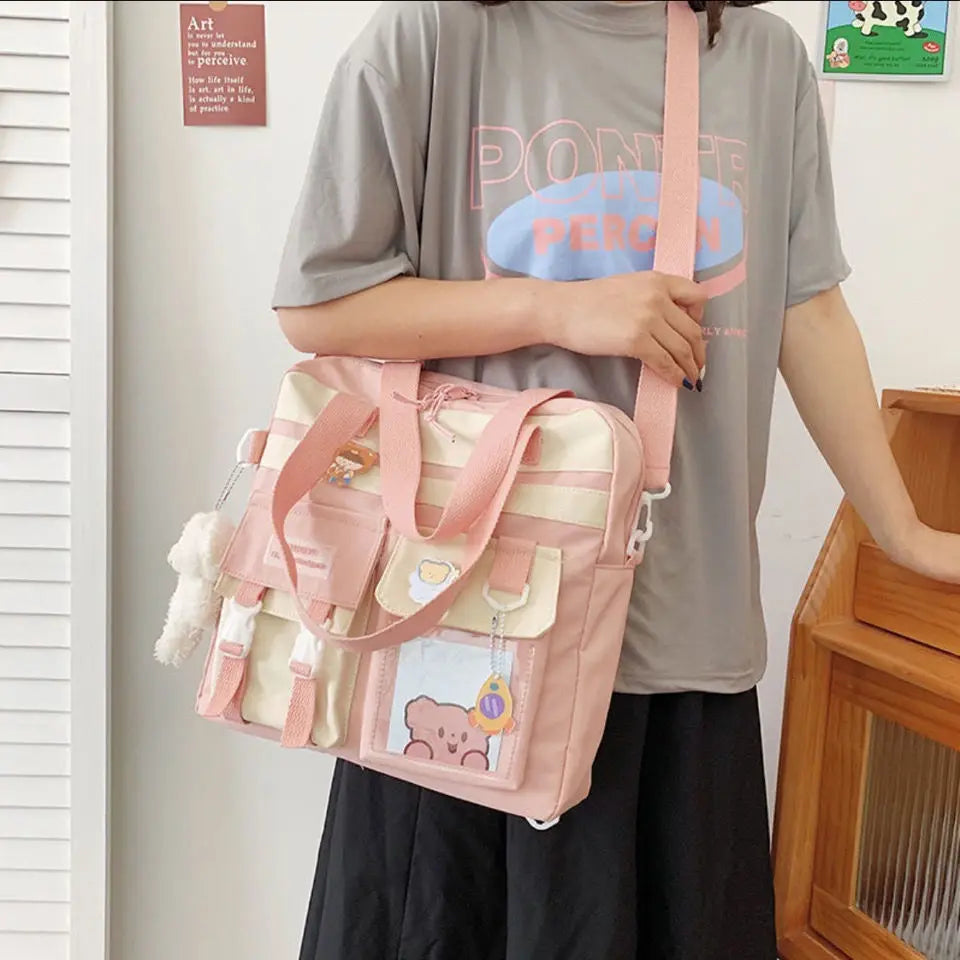 Canvas Female School Bags Women's Handbags Large Capacity