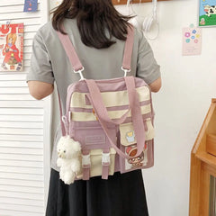 Canvas Female School Bags Women's Handbags Large Capacity
