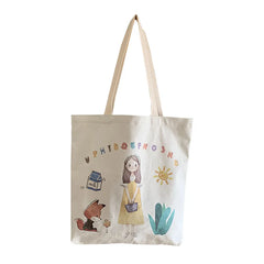 Canvas Shoulder Bag Japanese Students School Tote Bag
