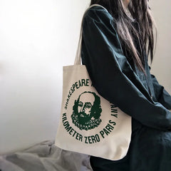 Canvas Letter Women's Shoulder Bag Handbag